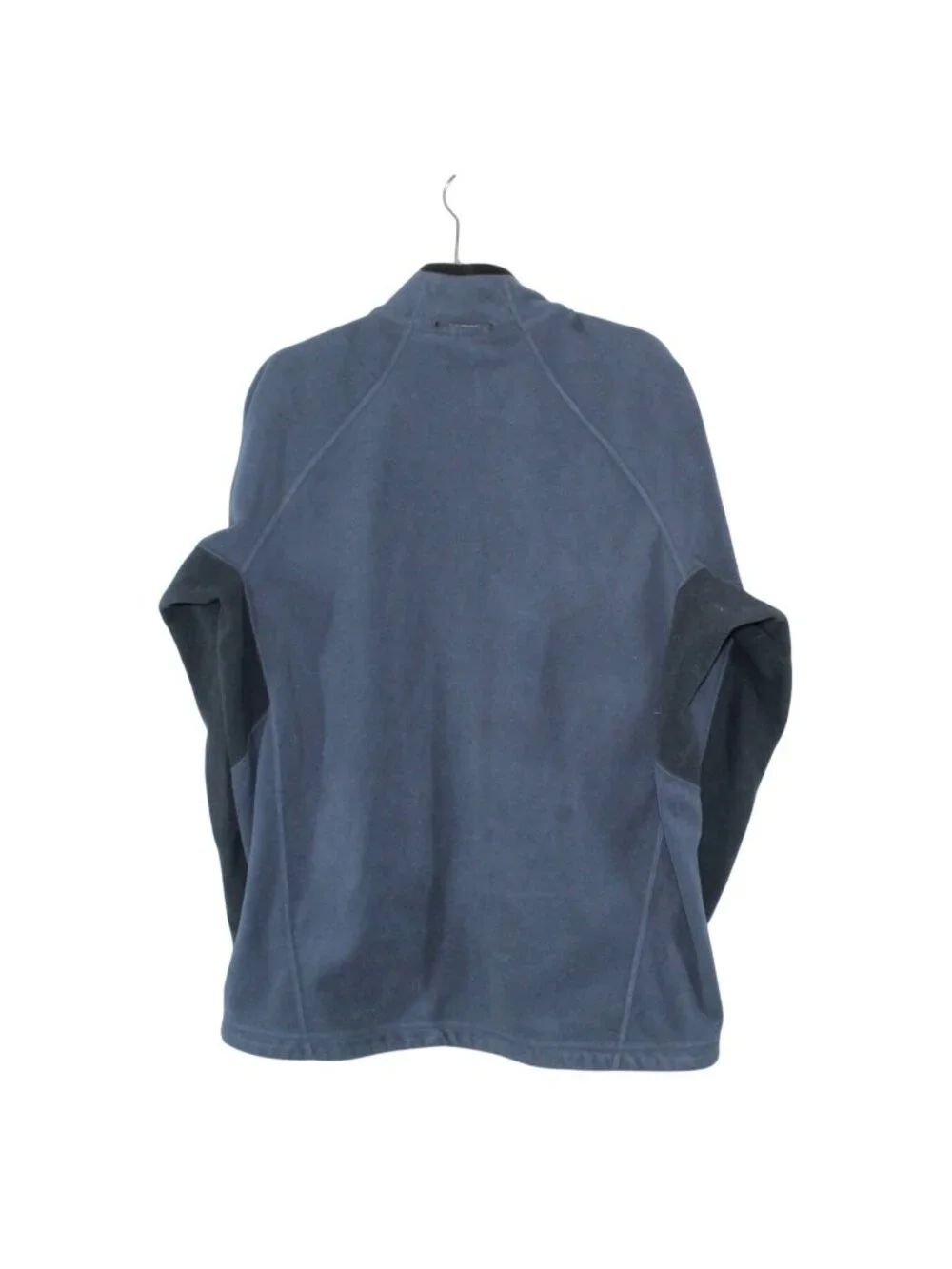LL Bean Polartec Fleece Jacket Blue Black Full Zip Outdoor Size Large